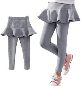 img 4 attached to ❄️ Ehdching Little Winter Pantskirt Leggings: Stylish Girls' Clothing and Leggings for Cold Seasons