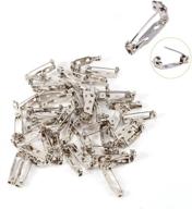 50pcs silver clasp brooches craft beading & jewelry making logo