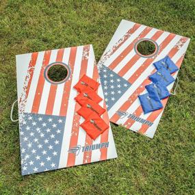 img 3 attached to 🎯 Triumph Sports Premium 2x3 Cornhole Sets with LED Options - Includes 8 Bean Bag Toss Bags and Cornhole Boards