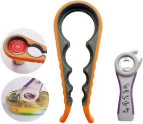 img 3 attached to 🧴 4 in 1 Multi Function Jar Opener for Weak Hands - Ideal for Seniors with Arthritis, Rubber Grip Bottle Opener, Beer Jar Opener, Lid Opener - Perfect for Weak Hand Women