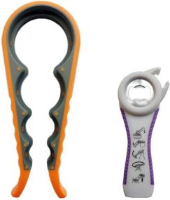 img 4 attached to 🧴 4 in 1 Multi Function Jar Opener for Weak Hands - Ideal for Seniors with Arthritis, Rubber Grip Bottle Opener, Beer Jar Opener, Lid Opener - Perfect for Weak Hand Women