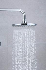 img 2 attached to 🚿 Duttao DS-8599-CP 8-Inch Shower Head Slide Bar Set - Drill-Free Installation, Contemporary Design, Polished Chrome Finish, Shower Trim Kit, 5-Function Hand Held Shower, Adjustable Slide Bar with Diverter Body and Shower Arm