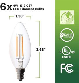 img 3 attached to 💡 Enhanced Efficiency Bioluz Filament Candelabra LED: Illuminate with Utmost Energy Savings!