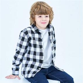 img 1 attached to 👕 Flannel T Shirt Boys' Clothing - Toddler Christmas Outfits for Tops, Tees, and Shirts