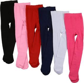 img 2 attached to ToBeInstyle Girls' 6 Pack Full Footed Winter Tights: Warm Assorted Acrylic Blend!