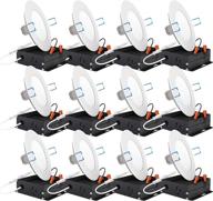 🌞 sunco lighting 12 pack 4 inch led recessed lighting ceiling lights slim, daylight 5000k, dimmable 10w=60w, 650 lumens, smooth trim damp rated, canless wafer thin with junction box - etl & energy star logo