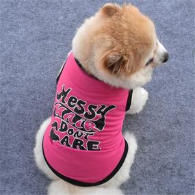 img 2 attached to 🐾 Cute Funny Cotton Pink Shirt for Small Dogs | Unique Puppy Clothes for Girl Pets | Ollypet