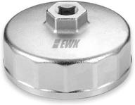 ewk 74mm 14 flutes oil filter wrench - compatible with mercedes benz, vw, mazda, ford, audi, porsche, volkswagen and many more aftermarket oil filters logo