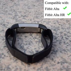 img 1 attached to 🌈 Grestun Compatible Accessory Fitbit Alta/Alta HR Ankle Strap, Ankle Band for Fitbit Alta/Alta HR (Black, 2-Pack)