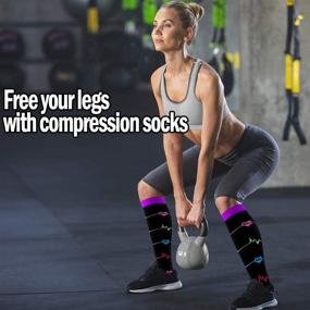 img 3 attached to 🧦 Premium Compression Socks for Enhanced Circulation - Ideal Support for Nurses, Running, Hiking, Medical, Pregnancy