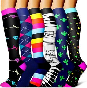 img 4 attached to 🧦 Premium Compression Socks for Enhanced Circulation - Ideal Support for Nurses, Running, Hiking, Medical, Pregnancy