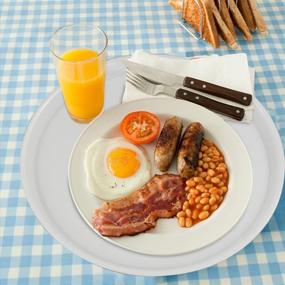 img 2 attached to 🍽️ Sturdy White Plastic Serving Trays