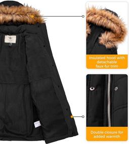 img 1 attached to 🧥 WenVen Women's Winter Waterproof Puffer Jacket with Thickened Fur Hood