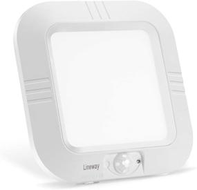 img 4 attached to 💡 Lineway Battery Operated Motion Sensor Ceiling Light - Wireless LED Light for Hallway, Stairway, Closets, and Cabinets (6000K 180LM)