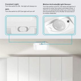 img 1 attached to 💡 Lineway Battery Operated Motion Sensor Ceiling Light - Wireless LED Light for Hallway, Stairway, Closets, and Cabinets (6000K 180LM)