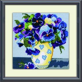 img 1 attached to Design Works Crafts Needlepoint Pansies