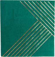 green striped cocktail paper napkins logo