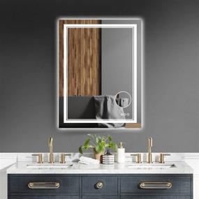 img 4 attached to 🪞 32x24 LED Bathroom Vanity Mirror - Stylish Smart Memory Mirror with Anti-Fog, Touch Switch & High Lumen Lights