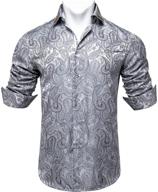 👔 stylish dibangu jacquard paisley casual sleeve men's clothing - trendy and comfortable attire for men logo