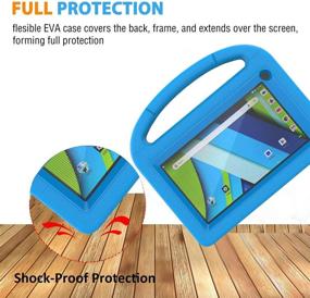 img 1 attached to 🔵 AVAWO Kids Case for RCA Voyager 7-inch Tablet (I/ II/ III)- with Integrated Screen Protector - Shockproof Lightweight Stand Case for 7-inch RCA Voyager I/II/III/Pro Android Tablet, in Blue