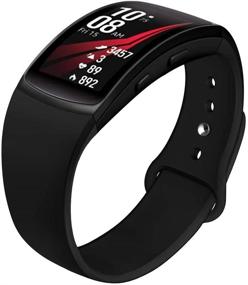 img 4 attached to NAHAI Soft Silicone Replacement Bands Wristband for Samsung Gear Fit 2 and Fit 📱 2 Pro Smartwatch - Small, Black (Compatible with Gear Fit 2 Band/Gear Fit 2 Pro Bands)