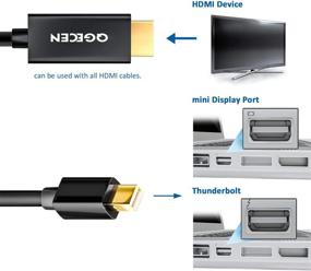 img 2 attached to QGECEN Thunderbolt to HDMI Cable - Mini Displayport to HDMI Cable - Mini DP to HDMI Cable ✨ for MacBook, iMac, Mac Mini, Mac Pro, Microsoft Surface, and More - Supports 4K, 1080P, HDCP, 3D - 6Ft