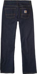 img 1 attached to 👖 Carhartt Boys' Dark Denim Pant: Top-Quality Boys' Clothing