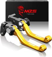 золотые регулируемые рычаги сцепления и тормоза cnc pivot mzs, совместимые с rmz250 2004, rmz250 2007-2020 и rmz450 2005-2020 логотип