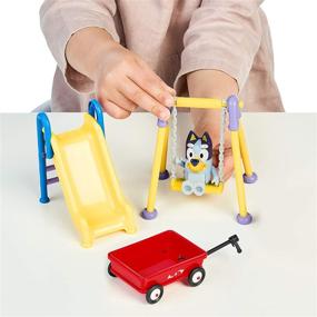 img 1 attached to 🔵 Bluey Wooden Playset Figure Wagon Swing