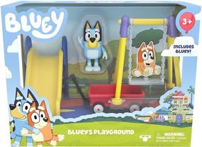 img 3 attached to 🔵 Bluey Wooden Playset Figure Wagon Swing