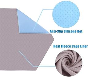 img 1 attached to 🐹 Fleece Playpen Liners for Small Animals like Guinea Pigs, Rabbits, Hamsters, Bunnies, Chinchillas, Hedgehogs - 47" Diagonal Cage Liners