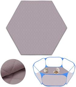 img 4 attached to 🐹 Fleece Playpen Liners for Small Animals like Guinea Pigs, Rabbits, Hamsters, Bunnies, Chinchillas, Hedgehogs - 47" Diagonal Cage Liners