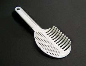 img 2 attached to Gadjit Pasta Strain and Serve Pot Strainer - Dual-sided Kitchen Tool for Effortlessly Straining and Serving Pasta - Essential for Every Kitchen (White)