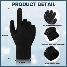 img 3 attached to SATINIOR Winter Touchscreen Thermal Anti Slip Sports & Fitness
