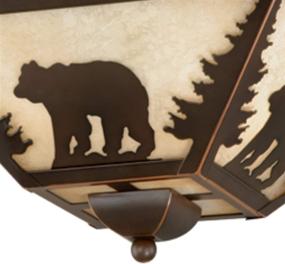 img 1 attached to 🐻 Stylish Bozeman 14-in W Bronze Rustic Bear Flush Mount Ceiling Light Fixture - Illuminate Your Space with Rustic Elegance!