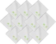 optipak microfiber cleaning cloth - eco-friendly eyeglass and lens cleaner cloth for electronics, glass, camera lens, computer screen (pack of 10, white) logo