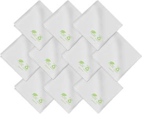img 4 attached to OPTIPAK Microfiber Cleaning Cloth - Eco-Friendly Eyeglass and Lens Cleaner Cloth for Electronics, Glass, Camera Lens, Computer Screen (Pack of 10, White)