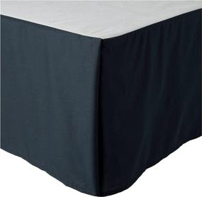 img 4 attached to 🛏️ Nautica Home Collection: Queen Size Navy Bedskirt with Split Corners, 100% Cotton & Pre-Washed for Extra Softness