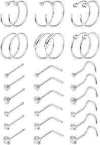 img 4 attached to 💎 Fashion-forward Finrezio Surgical Cartilage Earrings: Exquisite Body Jewelry for Women