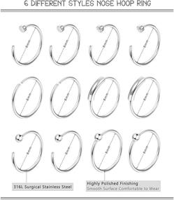 img 3 attached to 💎 Fashion-forward Finrezio Surgical Cartilage Earrings: Exquisite Body Jewelry for Women