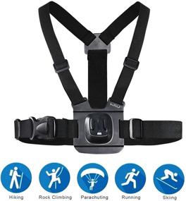 img 3 attached to HSU GoPro Chest Mount Harness | Chesty Strap for All Action Cameras | Body Strap with J Hook and Quick Release Buckle Clip Mount