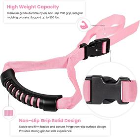 img 3 attached to 🚗 Auto Cane Car Grab Handle: Adjustable Standing Aid for Safety & Support – Portable Nylon Grip Handle for Vehicle Assistance – Pink