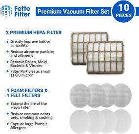 img 2 attached to 🔍 Fette Filter - Vacuum Filters Compatible with Shark Navigator NV70, NV80, NV90, NV95, UV420 Vacuums. Compare to Part # XFF80 & XHF80. (2 Hepa 4 Foam)