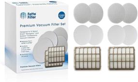 img 4 attached to 🔍 Fette Filter - Vacuum Filters Compatible with Shark Navigator NV70, NV80, NV90, NV95, UV420 Vacuums. Compare to Part # XFF80 & XHF80. (2 Hepa 4 Foam)