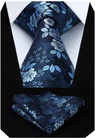 img 4 attached to 🌺 HISDERN Paisley Floral Handkerchief Necktie
