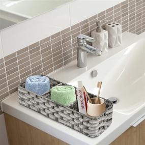 img 2 attached to Bathroom Natural Section Storage Organizer