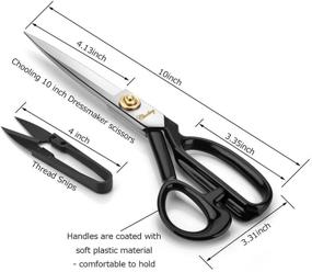 img 1 attached to ✂️ Chooling Dressmaking Scissors - Fabric Sewing Shears for Dressmakers - Tailor's Scissors for Cutting Fabric, Leather CL-028-R10-A