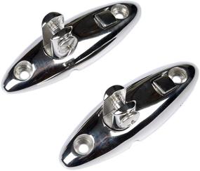 img 3 attached to Pair of Thorn Bimini Quick Release Swivel Deck Hinges - Side Mount, Made of Premium 316 Stainless Steel
