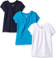 stylish french toast little sleeve crewneck tops, tees & blouses for girls' clothing logo