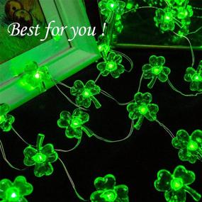 img 1 attached to 🍀 Vibrant St. Patrick's Day Decor: KAiSnova Shamrocks String Lights with Remote - 10FT, 30 LED Battery Operated, Perfect for Indoor Outdoor Home Party Spring Patio